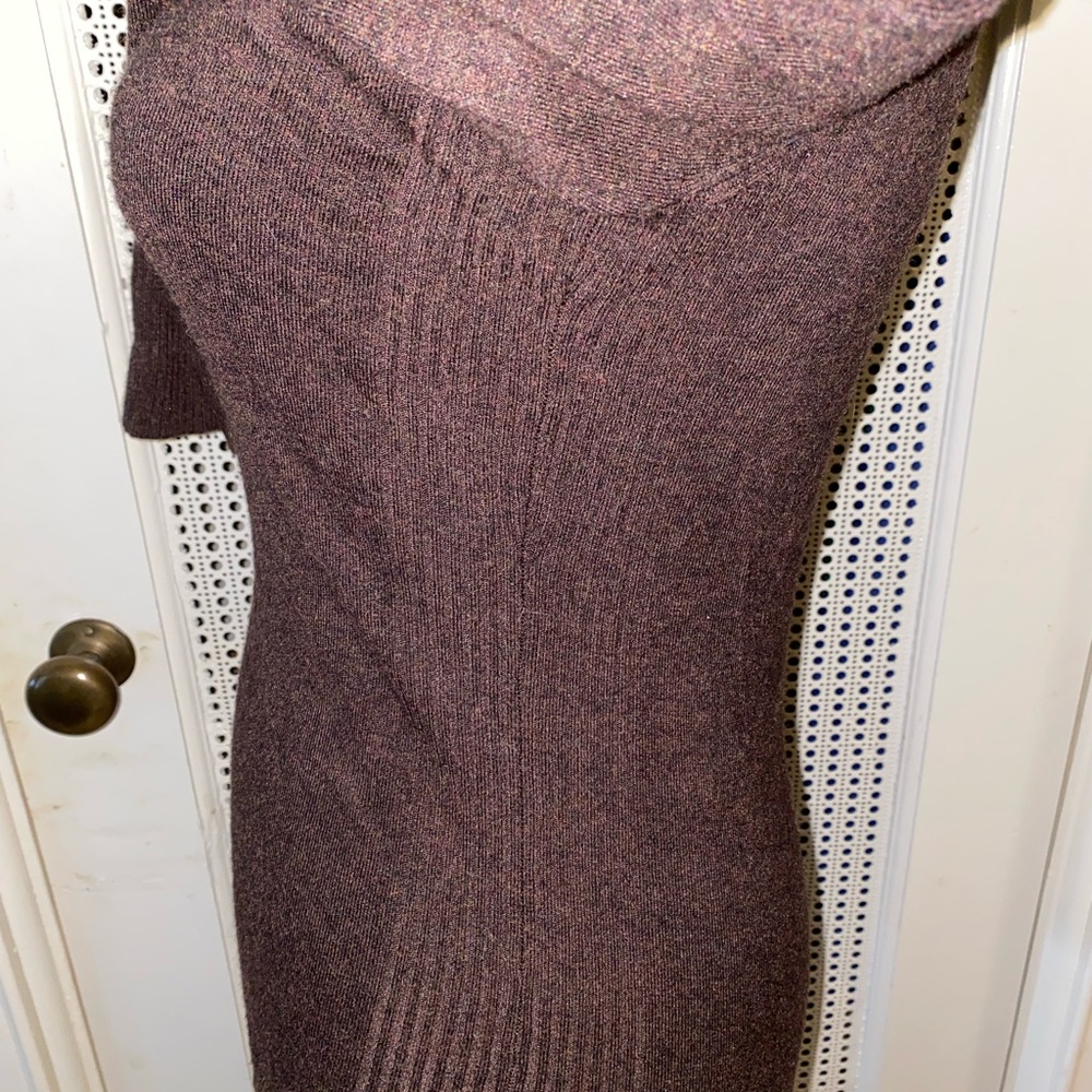 Express Chocolate V-Neck Women's Sweater - Picture 3 of 13